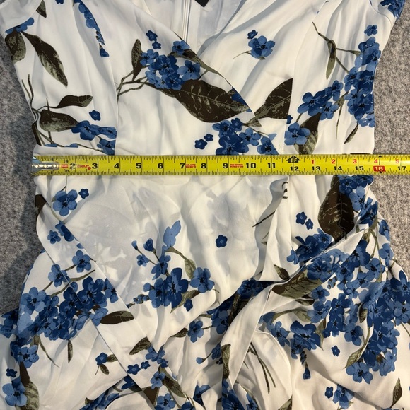 Lulus Women’s French Countryside Floral High-Low Dress XL White Blue New - Picture 11 of 12